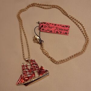 Betsey Johnson Japanese Tall Ship Necklace